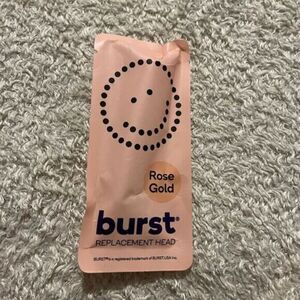 Burst Rose Gold Angled Bristles Compact Rotating Toothbrush Head - Single Unit